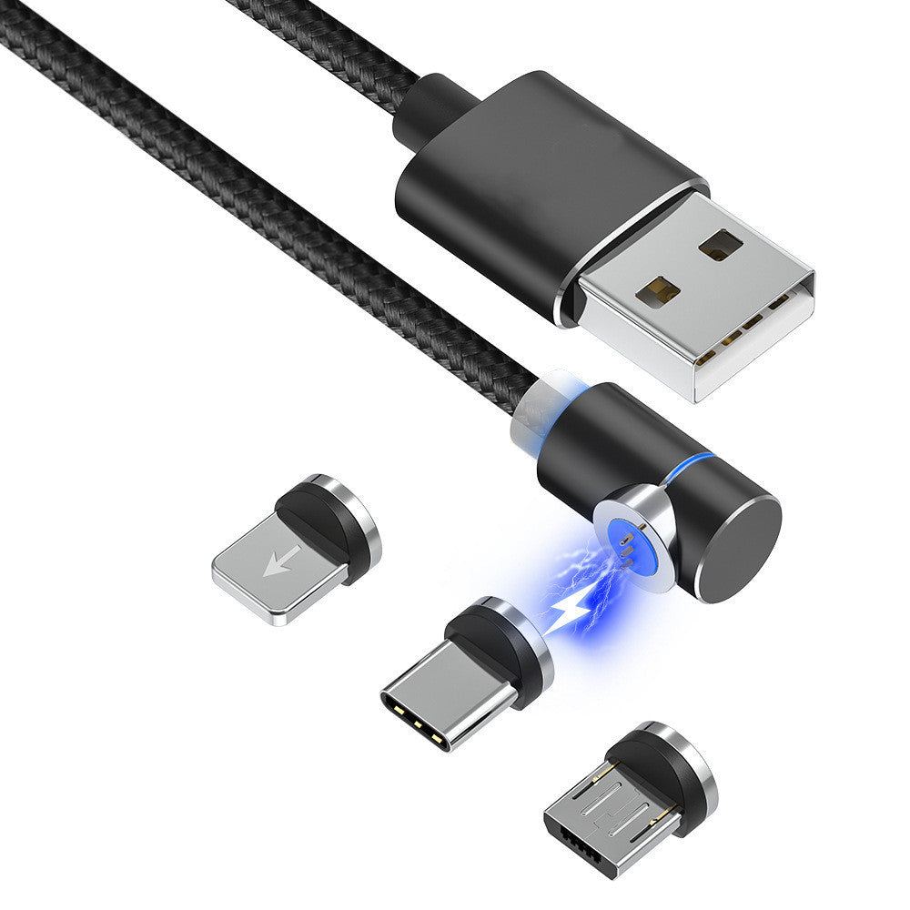 Magnetic LED Charger Cable USB Cable & USB Type-C/ Apple.