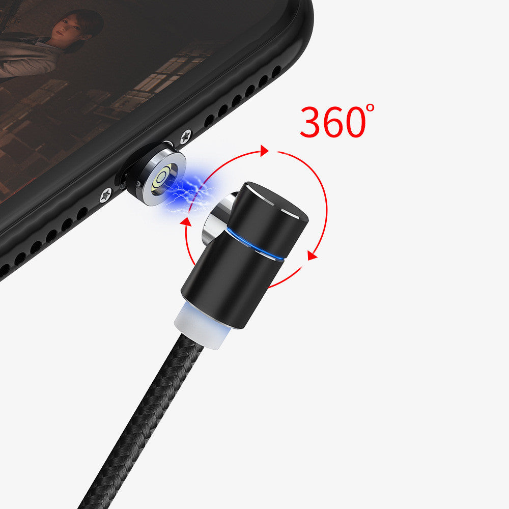 Magnetic LED Charger Cable USB Cable & USB Type-C/ Apple.