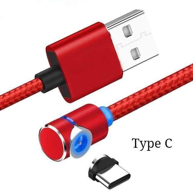 Magnetic LED Charger Cable USB Cable & USB Type-C/ Apple.
