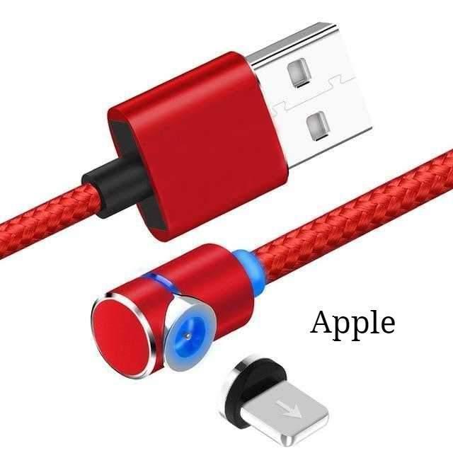 Magnetic LED Charger Cable USB Cable & USB Type-C/ Apple.