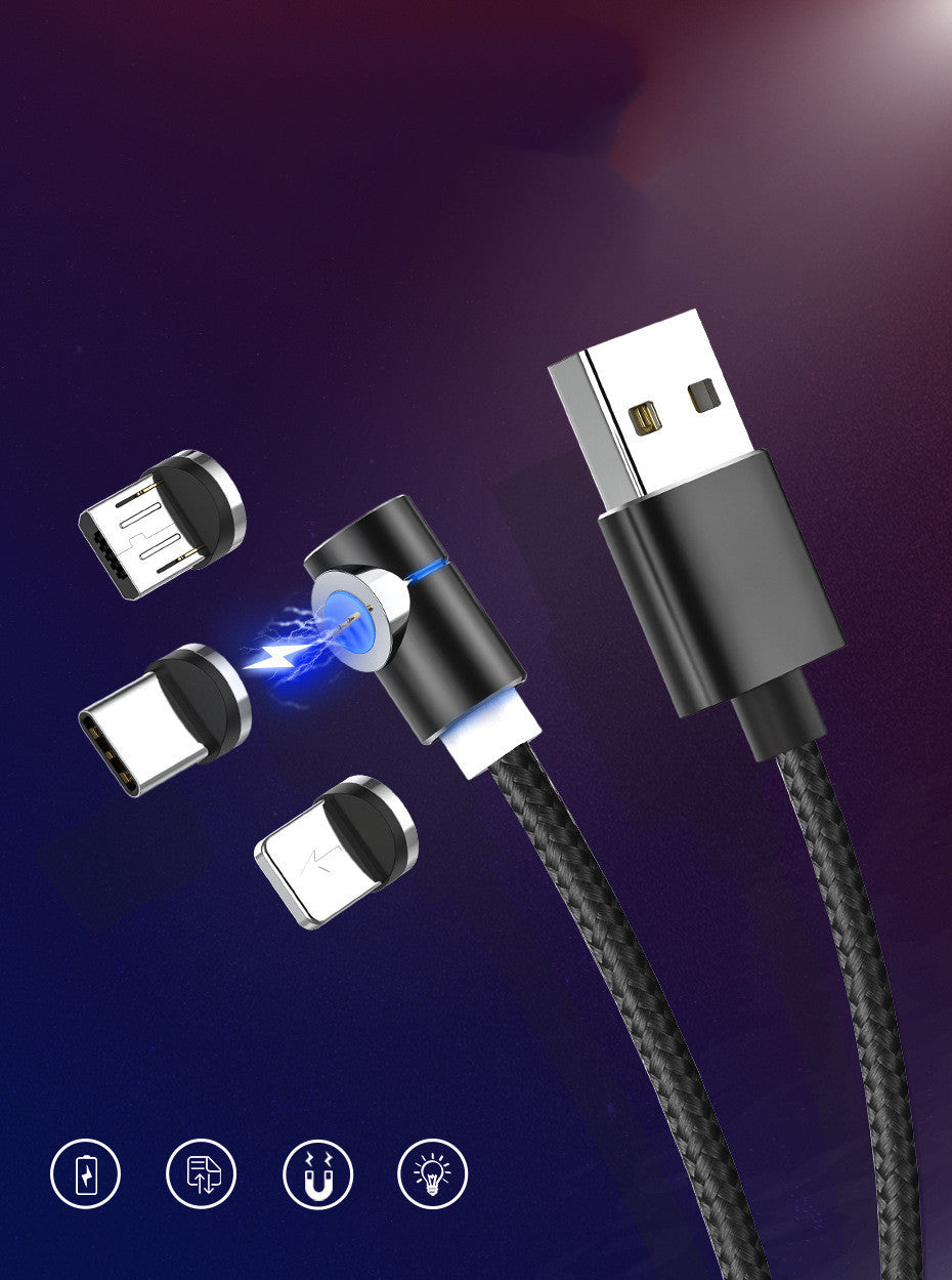 Magnetic LED Charger Cable USB Cable & USB Type-C/ Apple.