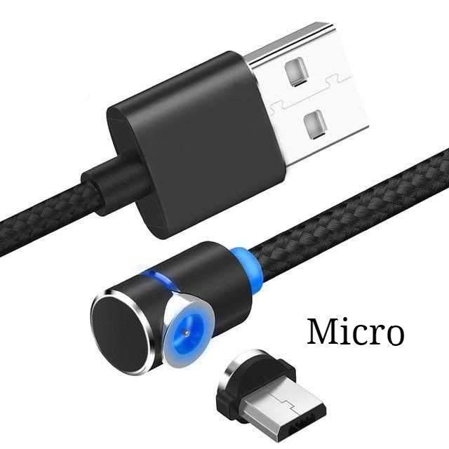 Magnetic LED Charger Cable USB Cable & USB Type-C/ Apple.