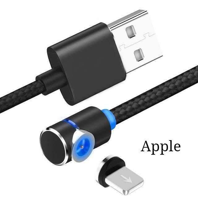 Magnetic LED Charger Cable USB Cable & USB Type-C/ Apple.