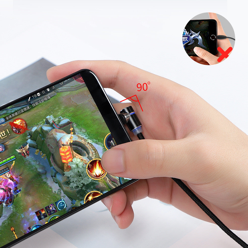 Magnetic LED Charger Cable USB Cable & USB Type-C/ Apple.