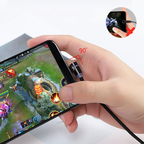 Magnetic LED Charger Cable USB Cable & USB Type-C/ Apple.